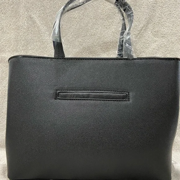 London Fog Marcelle Studded Satchel Black - Picture 2 of 3